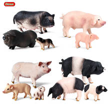 Oenux, modelos de animais de fazenda, simulação, porco, semear, suíno, figuras de ação, estatueta de pvc adorável, brinquedo educacional de alta qualidade para crianças 2024 - compre barato