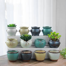 Mini vaso de cerâmica moderna pintada à mão, suculentas, decoração de cerâmica para varanda, casa, vaso de flores pequeno 2024 - compre barato