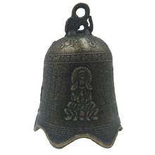 Metal Guanyin Bell Bodhisattva Buddha Bells Brass Tone Feng Shui Oriental Chinese Lucky Bell Wind Chime Buddha Hanging Gift 2024 - buy cheap