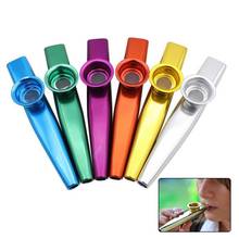 1pc Metal Kazoo With 6 Kazoo Flute Diaphragm Mouth Flute Harmonica For Beginners Kids Adult Party Gifts Musical Instrument 2024 - buy cheap
