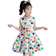 Girl Dresses Heart Pattern Dress For Girl Casual Style Children Dresses Summer Girls Clothing 6 8 10 12 14 2024 - buy cheap