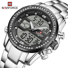 Naviforce relógio de pulso masculino, relógio impermeável multifuncional luxuoso de marca para negócios casual de quartzo 2024 - compre barato