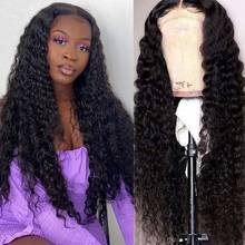 Queenlife 13X6 HD Lace Frontal Wig Deep Wave Lace Front Human Hair Wig Preplucked 30 32 inch Brazilian Deep Wave 5x5 Closure Wig 2024 - buy cheap