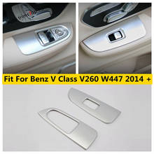 Yimaautotrims For Mercedes-Benz V Class V260 W447 2014 - 2021 Front Car Armrest Window Lift Button Cover Interior Mouldings Trim 2024 - buy cheap