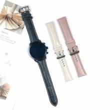 Ремешок GTR Bip из натуральной кожи для наручных часов, браслет для Samsung Gear S2/S3 Galaxy Watch 3 Active2 42/46 мм Huawei Watch 2 GT, 20/22 мм 2024 - купить недорого