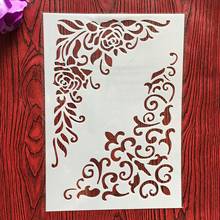 A4 29 * 21cm flower loral DIY Stencils Wall Painting Scrapbook Coloring Embossing Album Decorative Paper Card Template 2024 - buy cheap
