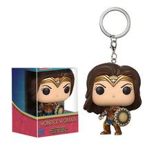 Официальный брелок DC Wonder Woman Q Модель Bobble Head Коллекционная экшн-фигурка игрушки для детей Рождественский подарок 2024 - купить недорого