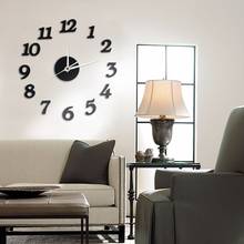 Criativo do vintage diy auto-adesivo acrílico sala de estar decoração máquinas relógio de parede 3d digital decoração da sua casa 2024 - compre barato