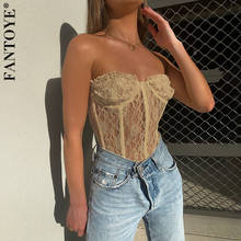 Fantoye top through de malha, para mulheres, sexy, transparente, blusa curta, sem costas, skinny, boate, preto, slim 2024 - compre barato