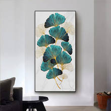 Pintura de diamante 5d diy de hoja de planta dorada verde, bordado de diamantes redondos, cuadrados, Ginkgo biloba, mosaico de diamantes, decoración del hogar 2024 - compra barato