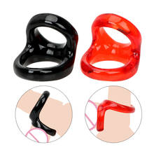 Reusable Flexible Soft Silicone Penis Lock Ring Cock Sleeve Delay Ejaculation Toys Chastity Device for Men Adults Products 2024 - buy cheap