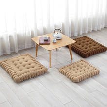 Almofadas de biscoito de veludo curto, travesseiro de lance, retângulo espessado, tatami, chão, varanda, janela, cadeira 2024 - compre barato