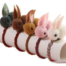 Cute Children Rabbit Hair Accessories Girls Plush Hairpins Hair Rope Banny Scrunchie Animals Kawaii Elastic Hair Band Jewelry 2024 - buy cheap