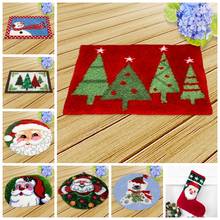 Christmas Knooppakket Latch Hook Kits Diy Woolens DIY Gift European And American Style Smyrna Needlework Mat Latch Hook Cushion 2024 - buy cheap