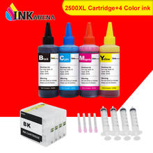 Inkarena kit de recarga de tinta para impressora, 4 cores + cartucho de tinta compatível com pgi2500 xl para canon pgi 2500 xl maxify mb5150 mb5350 mb5450 2024 - compre barato