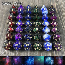 Shine Bright like Universe Galaxy Creative dice 7Pcs Polyhedral Dice Game Fun Party Bar Games Hobbies Christmas Gifts Dices 2024 - buy cheap