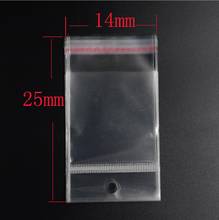 Pouches 14cm*25cm  hanging holes  Plastic Bag Resealable Cellophane Poly Bags Mini Opp Bag Self Adhesive Seal Jewelry Packaging 2024 - buy cheap