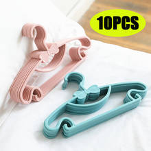 Bow-knot Kids Clothes Hangers 10pcs Clothes Racks Children Baby Windproof Coats Hanger Wardrobe Storage Clothing Organizer 2024 - buy cheap