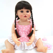 NPKDOLL-Muñeca Reborn de silicona para niñas, juguete de bebé de 56cm, de vinilo completo 2024 - compra barato