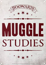 Muggles Studies Tin Sign art wall decoration,vintage aluminum retro metal sign 2024 - buy cheap
