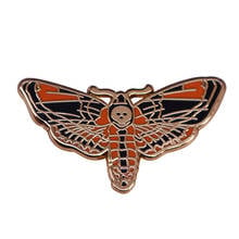 The iconic death head moth enamel pin that Buffalo Bill coveted so much in Silence of the Lambs. 2024 - buy cheap