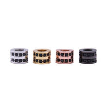 Hymel 4 cores miçangas & joias micro pave zircônia cilindro diy cobre bronze joias acessórios pulseira 2024 - compre barato