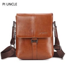 100% Genuine Leather Men Shoulder Bag High Quality Crossbody Bags For Male Messenger Bag 7.9" Ipad Bolsas Holder Sling Bags Men 2024 - buy cheap