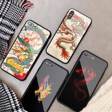 Chinese Dragon Tempered Glass Phone Case For iPhone 5 5S SE 6 6plus 7 8 plus X XR XS Max 11 PRO Max 2024 - buy cheap