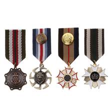 4 Pcs Retro Military Uniform Medal Brooch Breastpins Metal Badge Brooch Pin Vintage Star Charms Pendant Brooches for Men 2024 - buy cheap