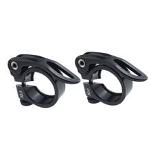 2Pcs Bike Seat Post Clamp 30mm Aluminum Alloy Seat Tube Clip Bicycle Quick Release Seatpost for Mountain Tube Bike, Black 2024 - buy cheap