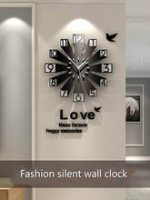 European creative clock wall clock living room personality modern minimalist clock home watch mute home decoration 2024 - compre barato
