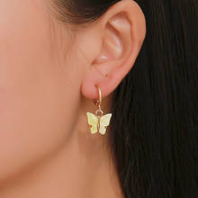 Korean Version of the New Butterfly Dangle Earrings for Women Fashion Color Acrylic Drop Earrings Luscious Boho Jewelry Mujer 2024 - buy cheap