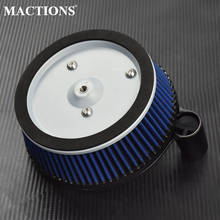 Motorcycle CNC Air Filter Blue Air Cleaner System For Harley Touring Road Glide Softail Dyna Street Bob Wide Glide FLHR FLHX 2024 - buy cheap