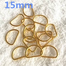 50pcs 15mm D Shaped buckle Non-Welded DIY Gold/Silver/gun black/antique Bronze D-Rings Webbing Strapping Garment Accessories 2024 - buy cheap