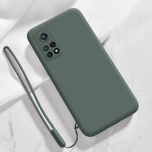 Funda suave de silicona líquida para móvil, carcasa trasera protectora con cordón para Xiaomi Mi 11, 10T Pro, 10 Lite 2024 - compra barato
