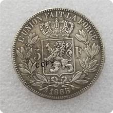 1865 Belgium 5 Francs Coin KM#24 COPY commemorative coins-replica coins medal coins collectibles 2024 - buy cheap