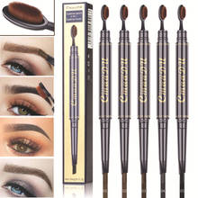 Двойной карандаш для бровей с головкой кисти, натуральная многоцветная ручка для бровей, косметический инструмент, водостойкий стойкий инструмент для макияжа глаз 2024 - купить недорого