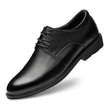 Zapatos de cuero para hombre, zapatos de vestir de negocios, informales, de boda, cómodos, puntiagudos, Color sólido, talla grande 47 2024 - compra barato