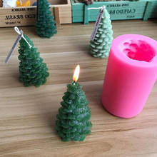 DIY Christmas Candle Mould Silicone Candle Mold Handmade Resin Crafts Soap Decoration Tools supplies, Christmas Tree candle, as shown 2024 - buy cheap
