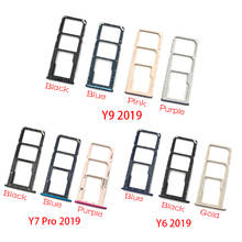 10Pcs/Lot, SIM Card Tray Slot Holder For Huawei Y6 Y9 Y7 Pro 2019 SIM Caard Tray Replacement Part 2024 - buy cheap