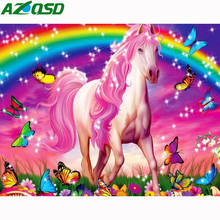 AZQSD-mosaico de diamantes 5D, punto de cruz, caballo, imagen de diamantes de imitación, artesanía hecha a mano, pintura de diamantes, costura de animales 2024 - compra barato