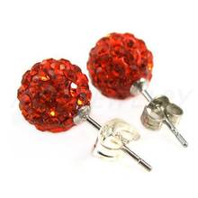 Hotsale!Free Shipping!    earrings,10mm CZ Disco Ball Bead earrings,2012 fashion crystal pendant earrings g213 2024 - buy cheap