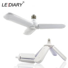 LEDIARY 96-265V 55W E27 LED Bulb Super Bright Foldable Fan Blade Angle Adjustable Ceiling Lamp Home Energy Saving Lights CE RoHS 2024 - buy cheap