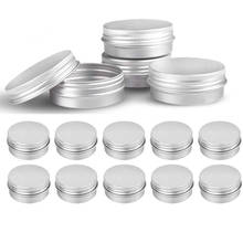 100Pcs 30g 1Oz Silver Aluminum Tins  Screw Top Round Cream Jars Metal Lip Balm Containers For Salve Powder Spice Candles 2024 - buy cheap