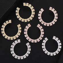 GODKI  Luxury Earring Ring Sets Jewelry Set for Women Wedding Bagutte Cut Cubic Zirconia Pave Dubai Jewelry Sets  Spring 2022 2024 - buy cheap