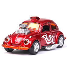 Modelo de coche clásico escarabajo a escala 1:36, vehículo fundido a presión, simulación de aleación, Auto con ruedas de tracción en caliente, juguetes de coche para niños, regalo 2024 - compra barato