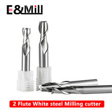 2 flute white steel milling cutter tool Super hard straight shank white steel keyway end mill 2 3 4 5 6 8 10 12 13 14mm 2-edged 2024 - buy cheap