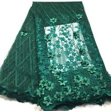 3d Lace African Lace Fabric 2021 High Quality Lace With Beads/ French Lace Fabric Latest Nigerian Lace Fabrics For Party Dress 2024 - buy cheap