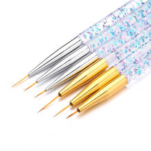 3Pcs Acrylic French Stripe Nail Art Liner Brush Set 3D Tips Manicure Ultra-thin Line Drawing Pen UV Gel Brushes Painting Tools 2024 - купить недорого