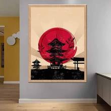 Japanese Style Oriental Art Print Poster Canvas Wall Art Picture, framed, for Home Living Room Bathroom Library Office Home Deco 2024 - buy cheap